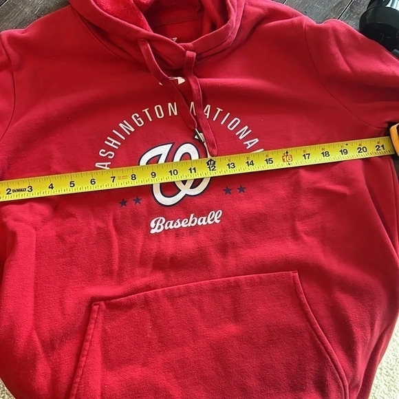 Washington Nationals Under Armour Size Large Red Hoodie Sweatshirt Opening Day - Picture 5 of 6